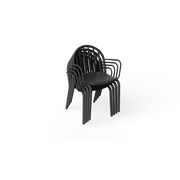 Fatboy Hagestol med Armlener Fred's set anthracite (4 pcs) Bedtime.no.