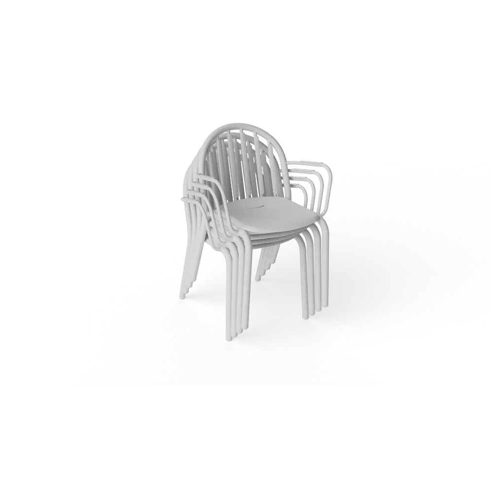 Fatboy Hagestol med Armlener Fred's set light grey (4 pcs) Bedtime.no.