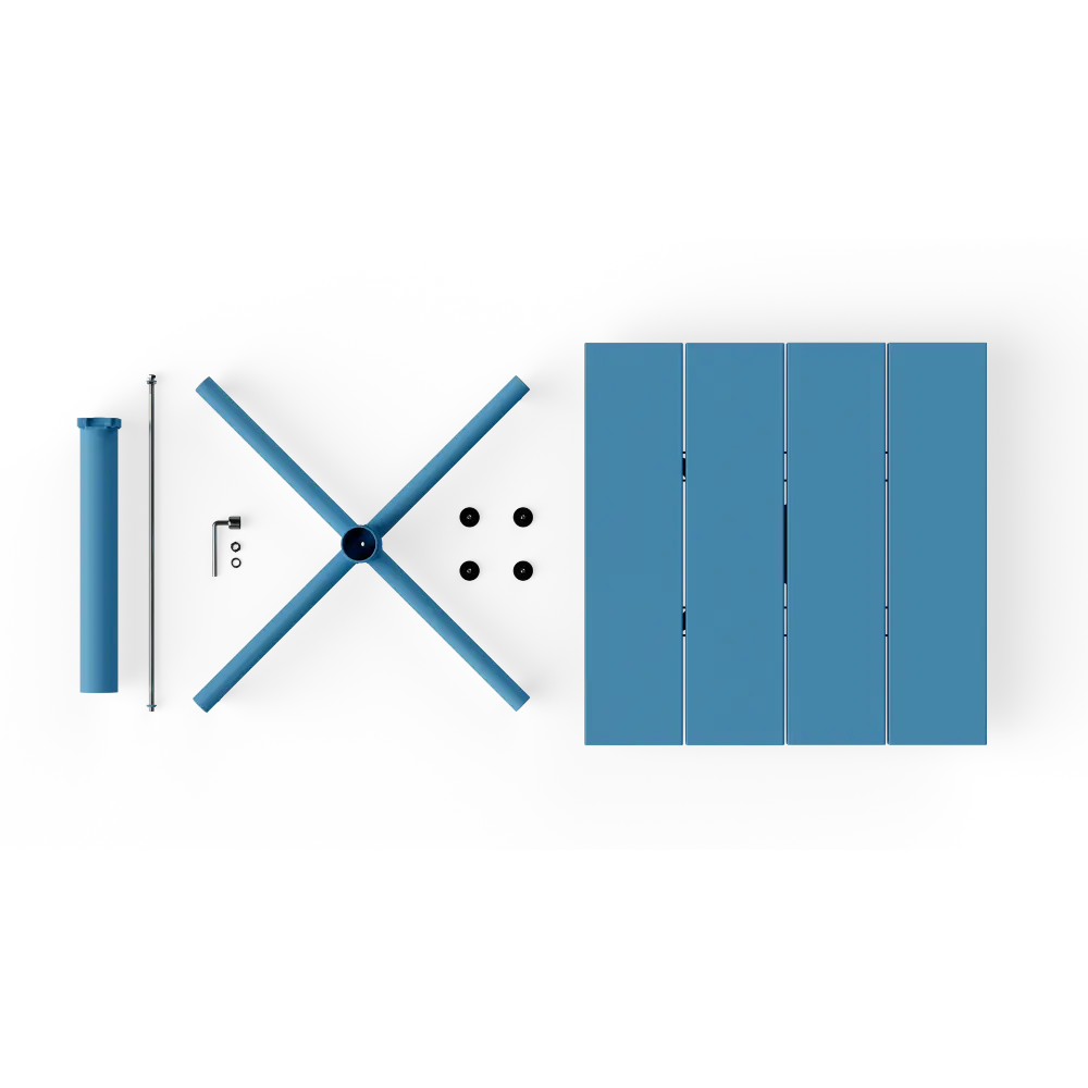 Fatboy Hagebord Fred's square bistreau wave blue Bedtime.no.