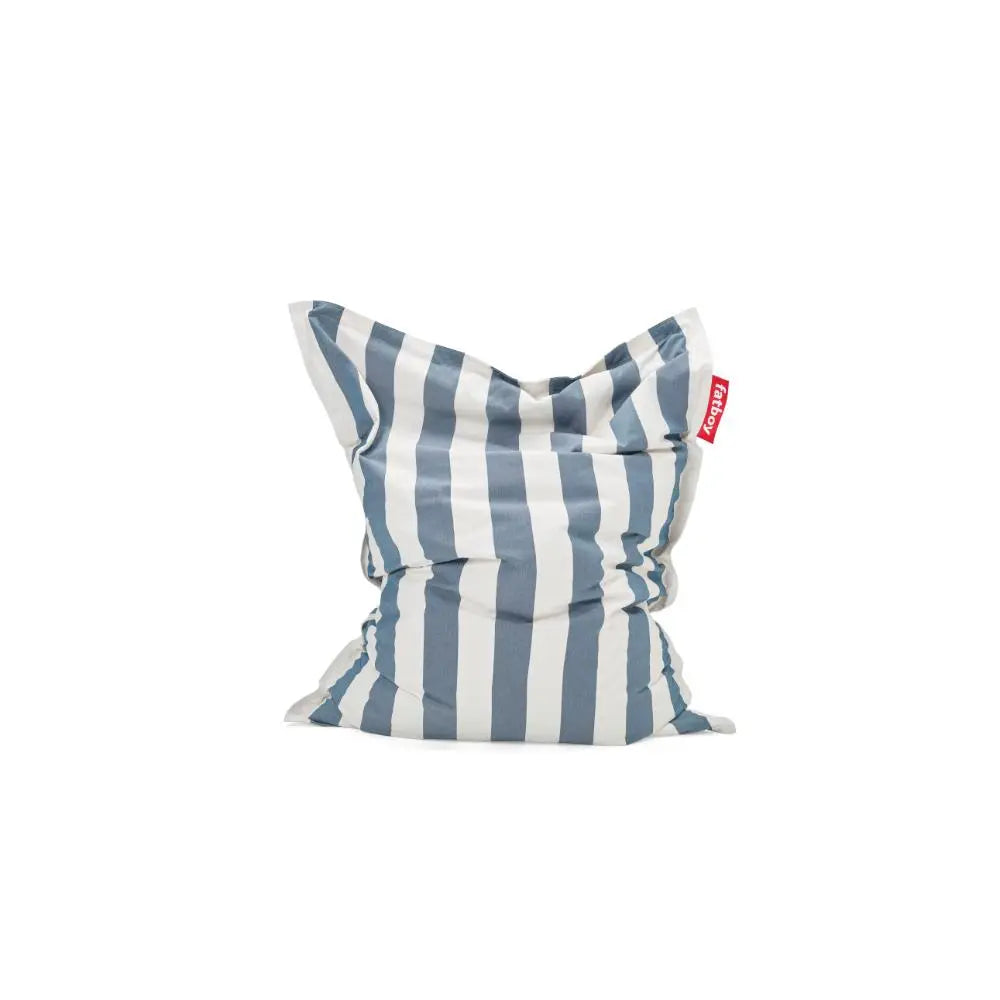 Fatboy Sakkosekk Original Outdoor stripe ocean blue Bedtime.no.