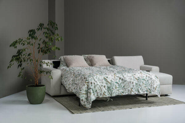 Sovesofa Luxury med sjeselong 140 fra Hovden Møbel Bedtime.no.