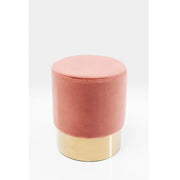 Puff Stool Cherry Mauve Brass Ø35cm Special Bedtime.no.
