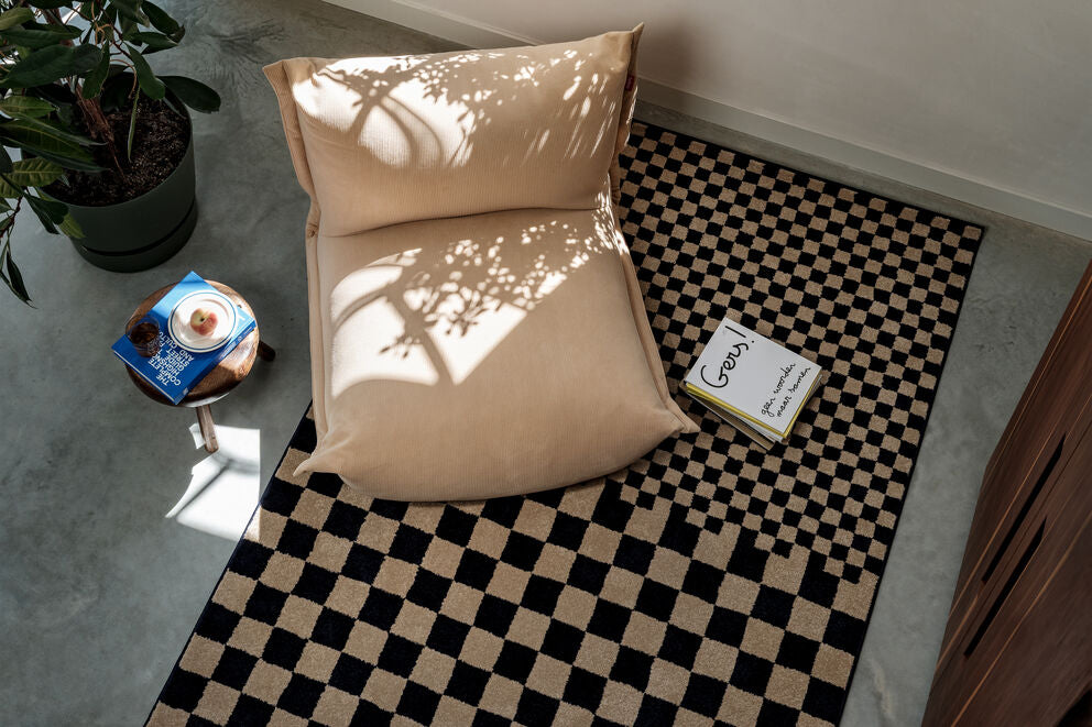 Fatboy Teppe Petit Square Affair blue-beige