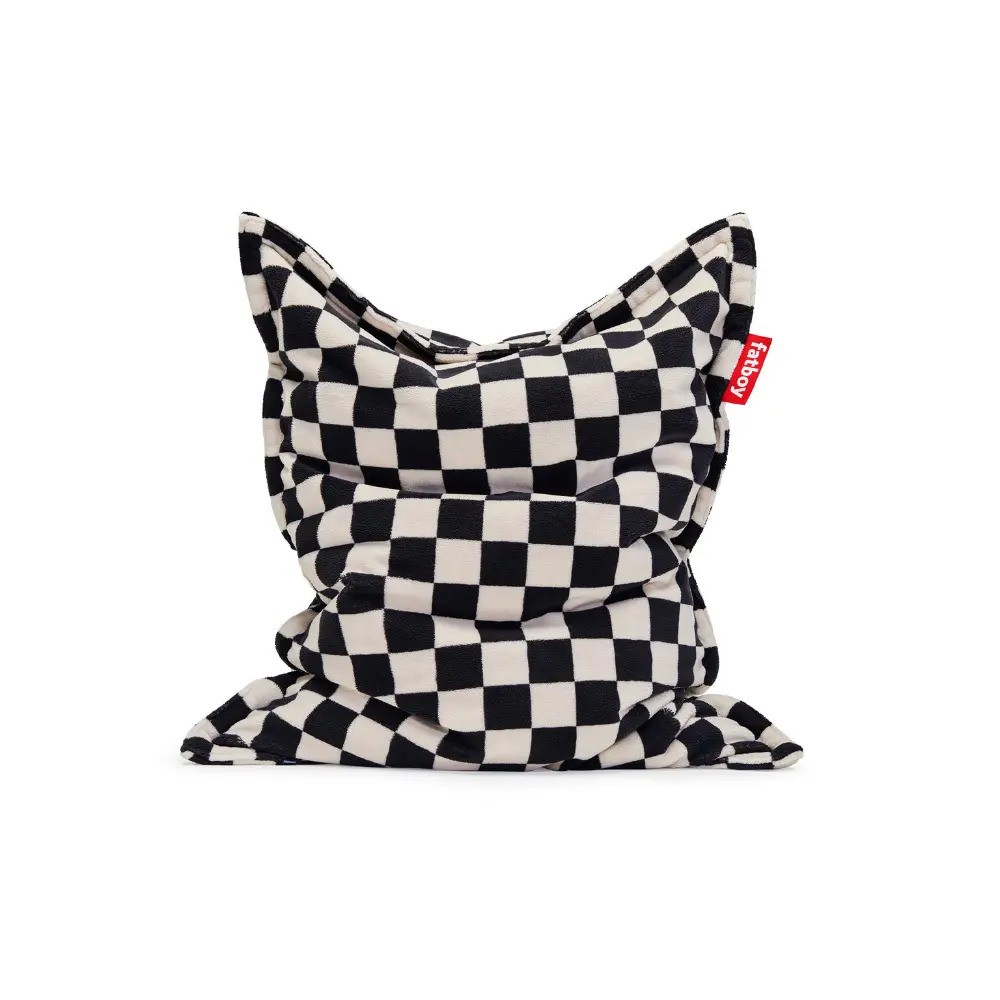 Fatboy Sakkosekk original slim teddy black ecru Bedtime.no.