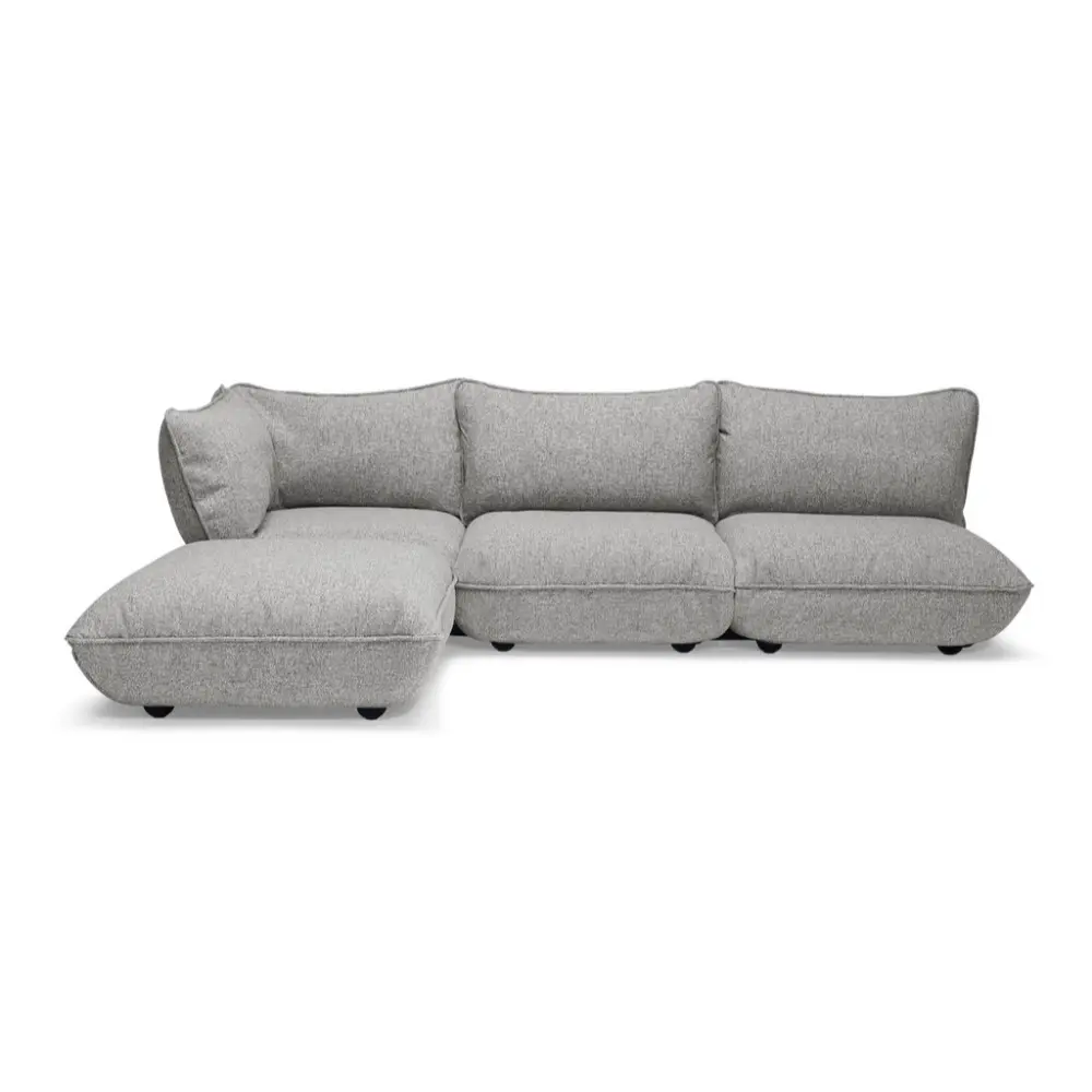 Fatboy sumo corner sofa mingle grid stone Bedtime.no.