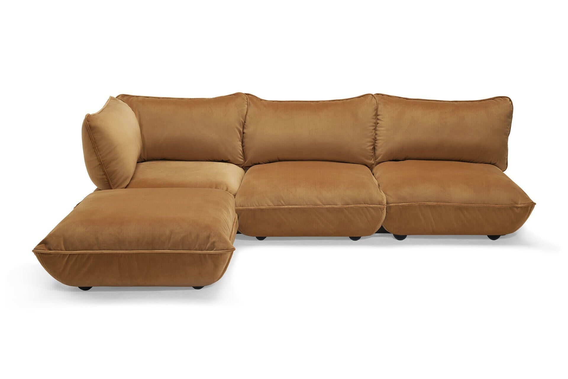 Fatboy sumo corner sofa velvet recycled almond Bedtime.no.