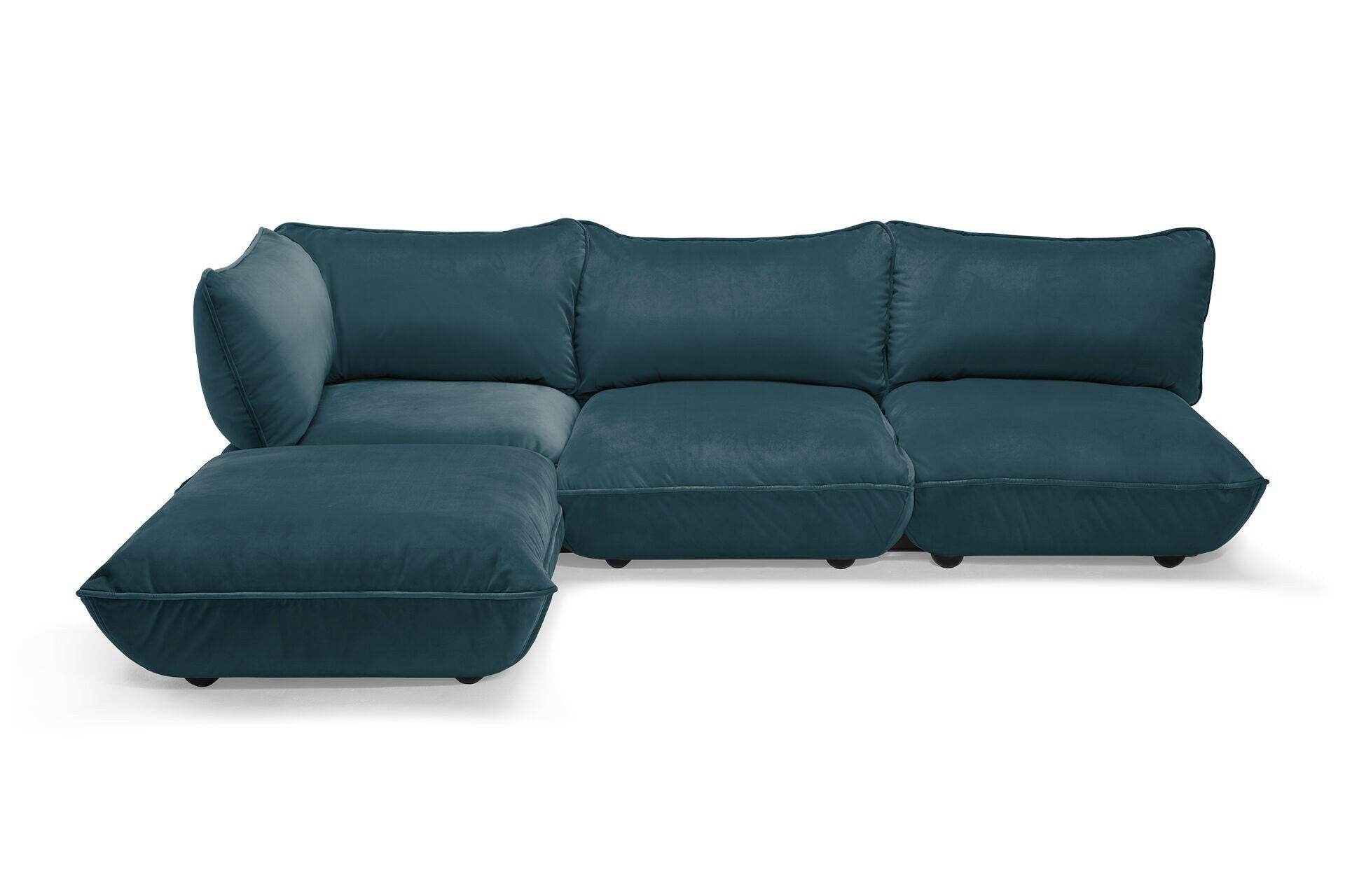 Fatboy sumo corner sofa velvet recycled petrol Bedtime.no.