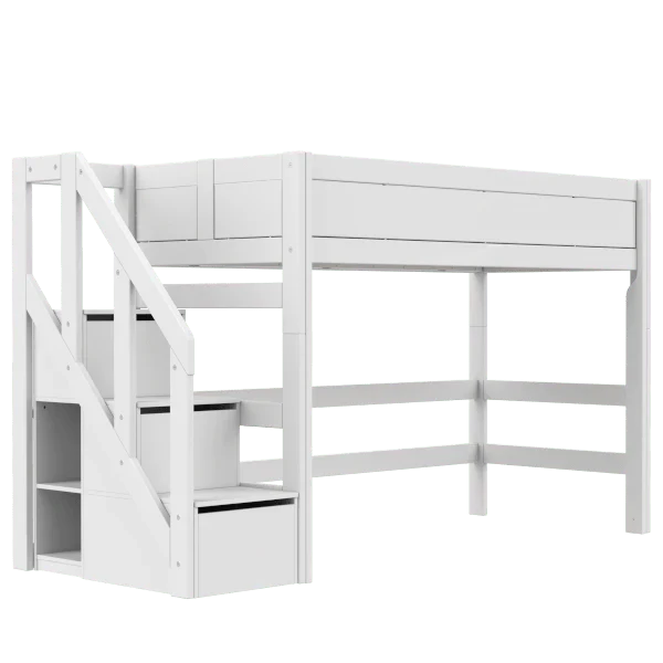 Barneseng Mellomhøy med Trapp fra Lifetime Kidsrooms Bedtime.no.