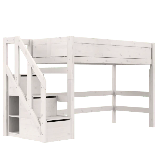 Barneseng Mellomhøy med Trapp fra Lifetime Kidsrooms Bedtime.no.