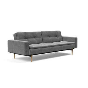 Sovesofa Dublexo med Armlener & Lys Styletto ben