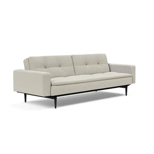 Sovesofa Dublexo med Armlener & Sort Styletto ben