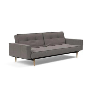 Sovesofa Splitback med Armlener & Lys Styletto ben