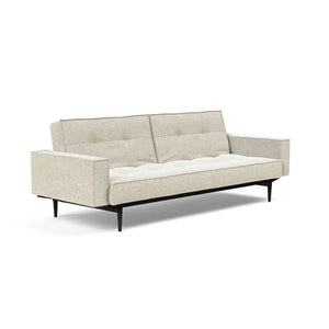 Sovesofa Splitback med Armlener & Sort Styletto ben