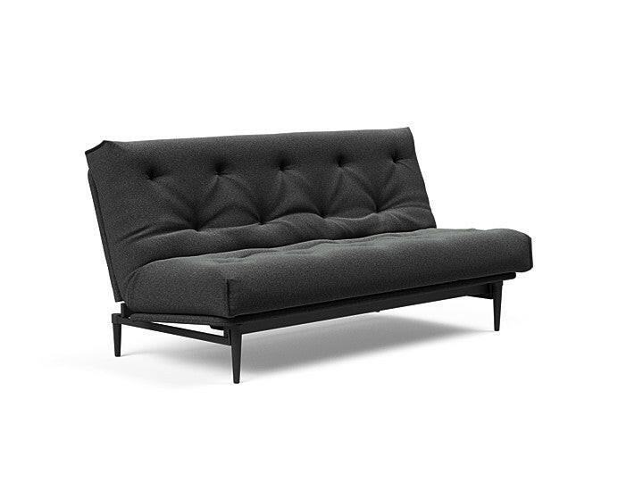 Sovesofa Colpus Sort Eik med Latex Madrass fra Innovation Living Bedtime.no.