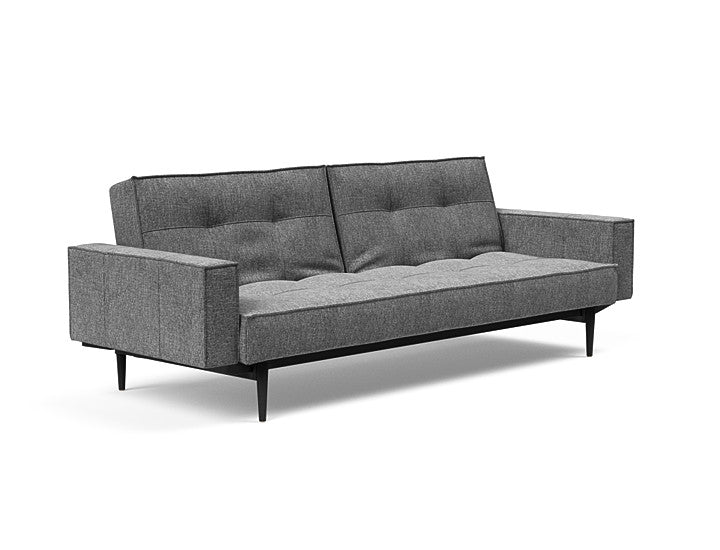 Sovesofa Splitback med Armlener & Sort Styletto ben fra Innovation Living