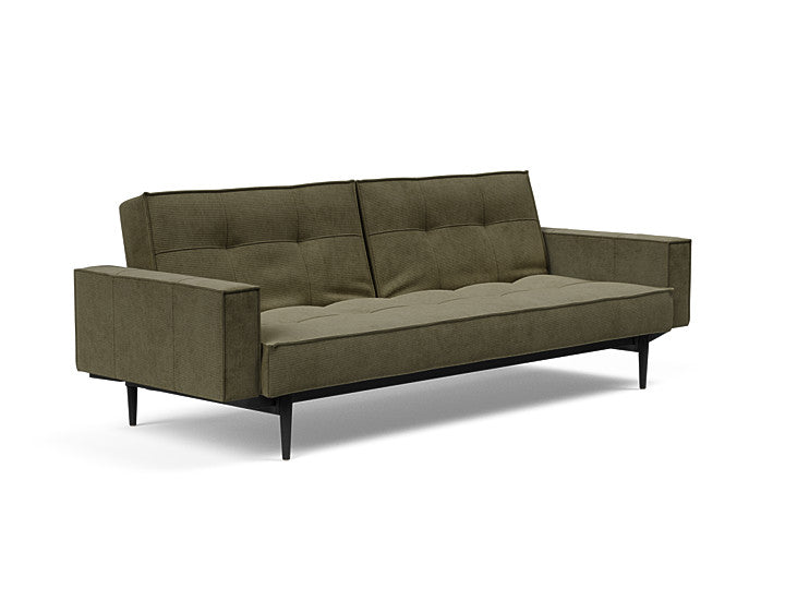 Sovesofa Splitback med Armlener & Sort Styletto ben fra Innovation Living