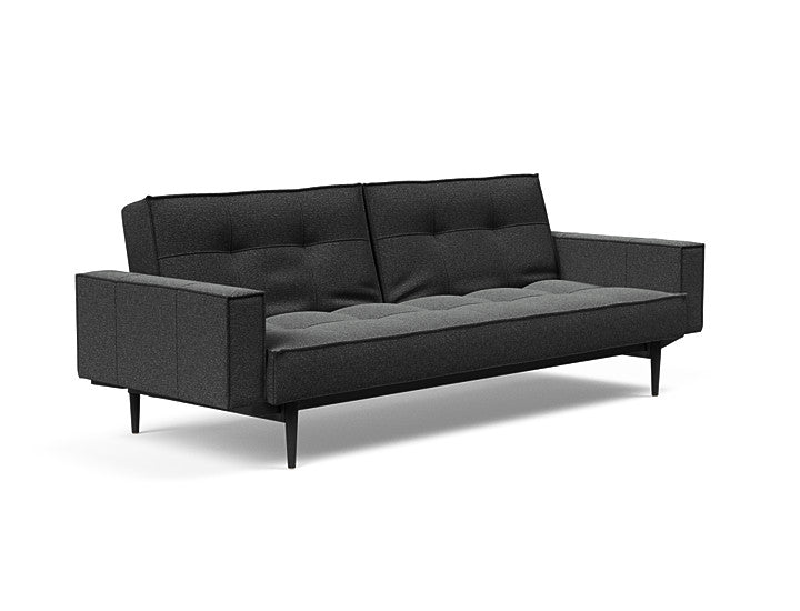 Sovesofa Splitback med Armlener & Sort Styletto ben fra Innovation Living