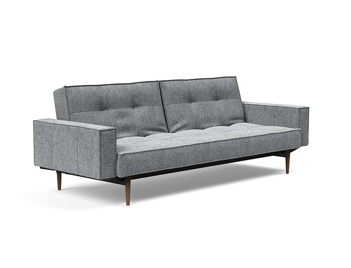 Sovesofa Splitback med Armlener & Mørk Styletto ben fra Innovation Living