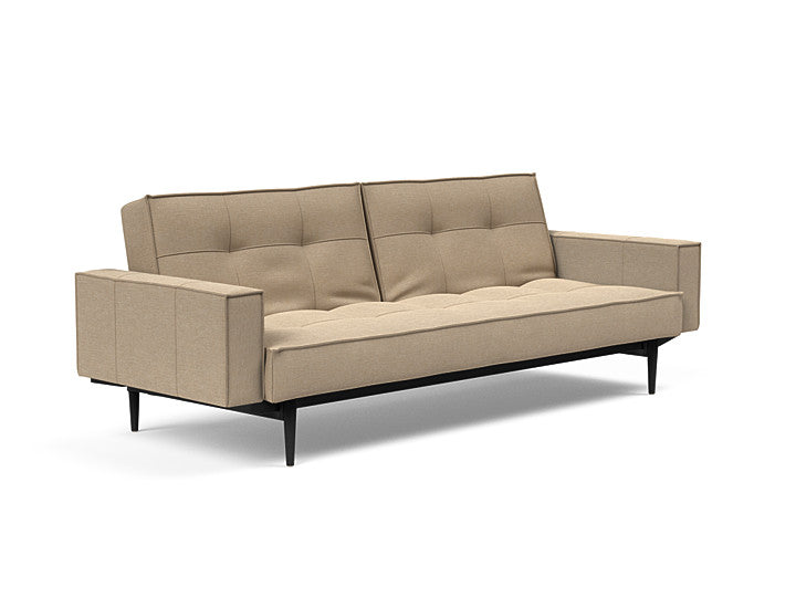 Sovesofa Splitback med Armlener & Sort Styletto ben fra Innovation Living