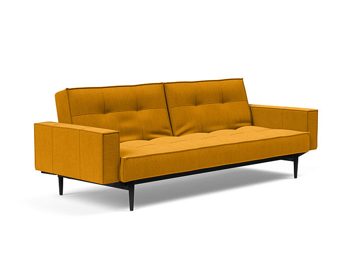 Sovesofa Splitback med Armlener & Sort Styletto ben fra Innovation Living