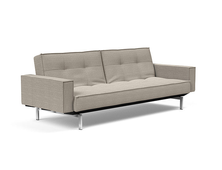Sovesofa Splitback med Armlener & Krom ben fra Innovation Living