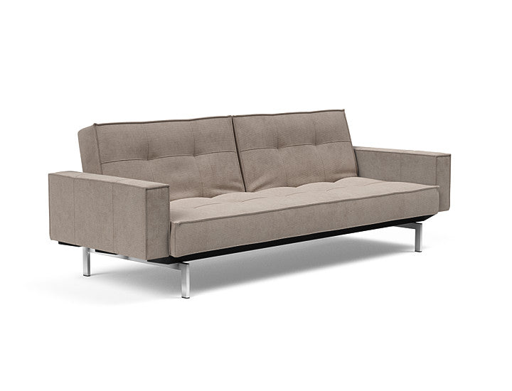 Sovesofa Splitback med Armlener & Krom ben fra Innovation Living