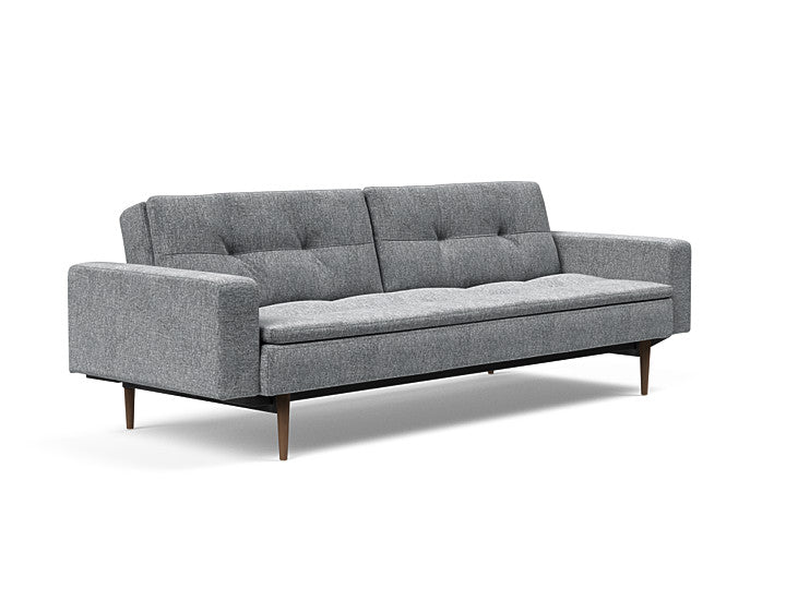 Sovesofa Dublexo med Armlener & Mørk Styletto ben fra Innovation Living