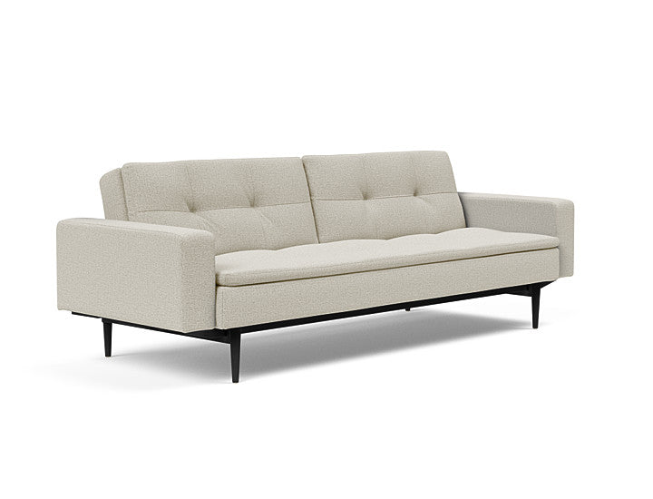Sovesofa Dublexo med Armlener & Sort Styletto ben fra Innovation Living