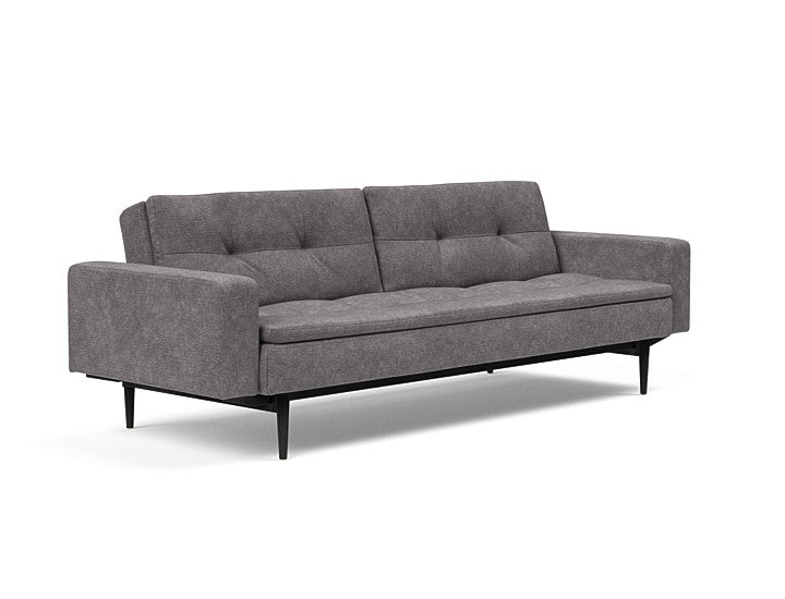 Sovesofa Dublexo med Armlener & Sort Styletto ben fra Innovation Living
