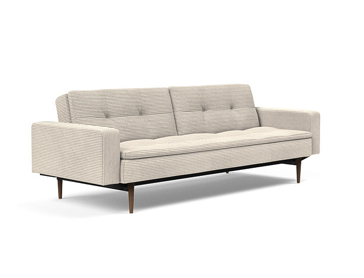 Sovesofa Dublexo med Armlener & Mørk Styletto ben fra Innovation Living