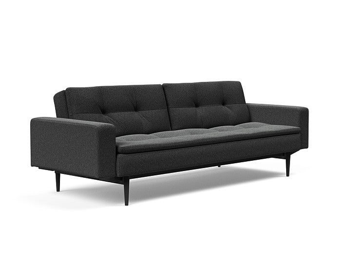 Sovesofa Dublexo med Armlener & Sort Styletto ben fra Innovation Living