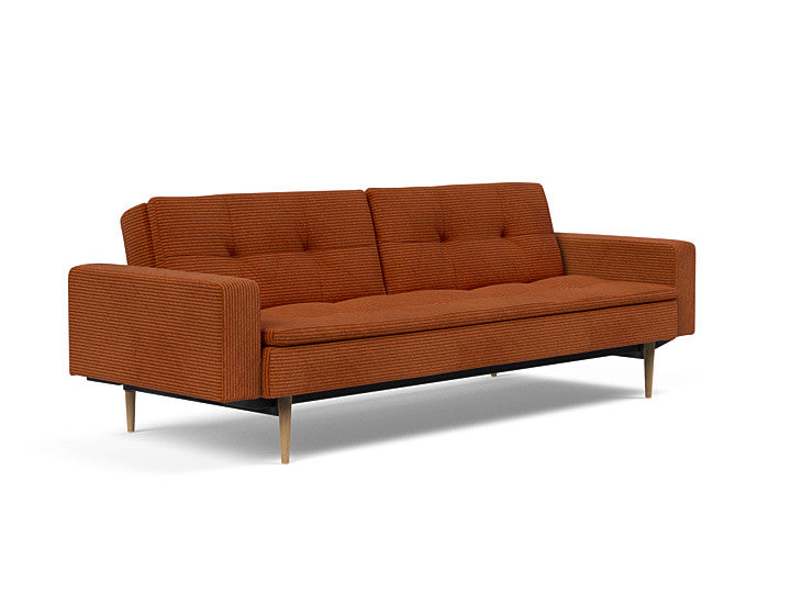 Sovesofa Dublexo med Armlener & Lys Styletto ben fra Innovation Living