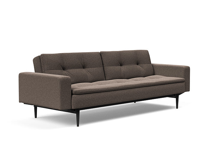 Sovesofa Dublexo med Armlener & Sort Styletto ben fra Innovation Living