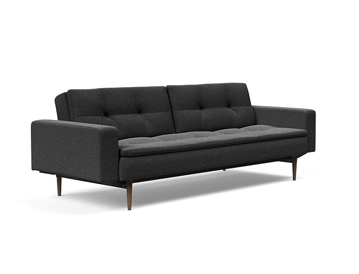 Sovesofa Dublexo med Armlener & Mørk Styletto ben fra Innovation Living