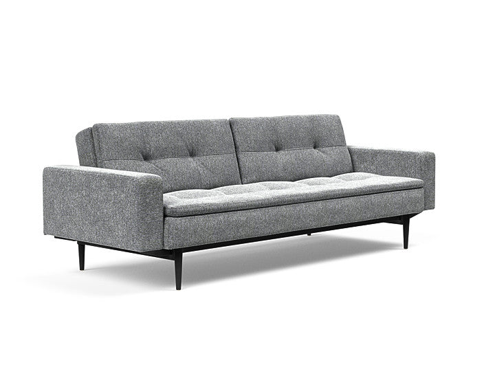 Sovesofa Dublexo med Armlener & Sort Styletto ben fra Innovation Living