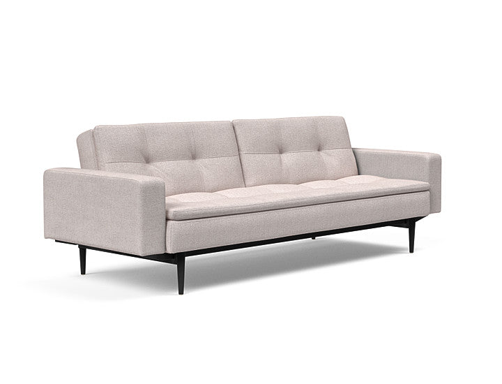 Sovesofa Dublexo med Armlener & Sort Styletto ben fra Innovation Living