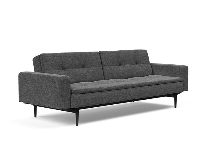 Sovesofa Dublexo med Armlener & Sort Styletto ben fra Innovation Living