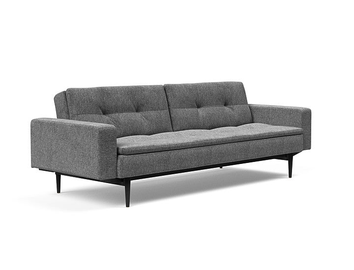 Sovesofa Dublexo med Armlener & Sort Styletto ben fra Innovation Living