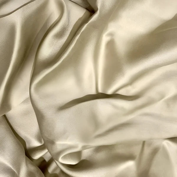 Bambus sengetøy beige – nærbilde