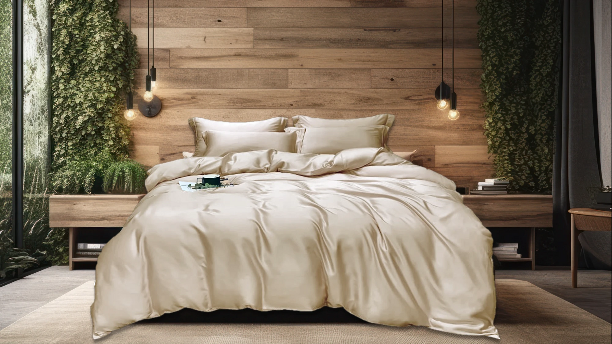 Bambus Sengesett, Beige Bedtime Collection