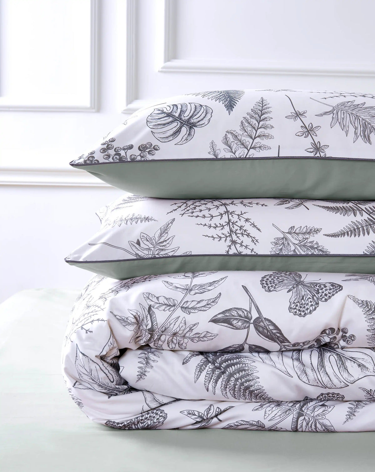 Botanica bambus sengetøy med botaniske motiver