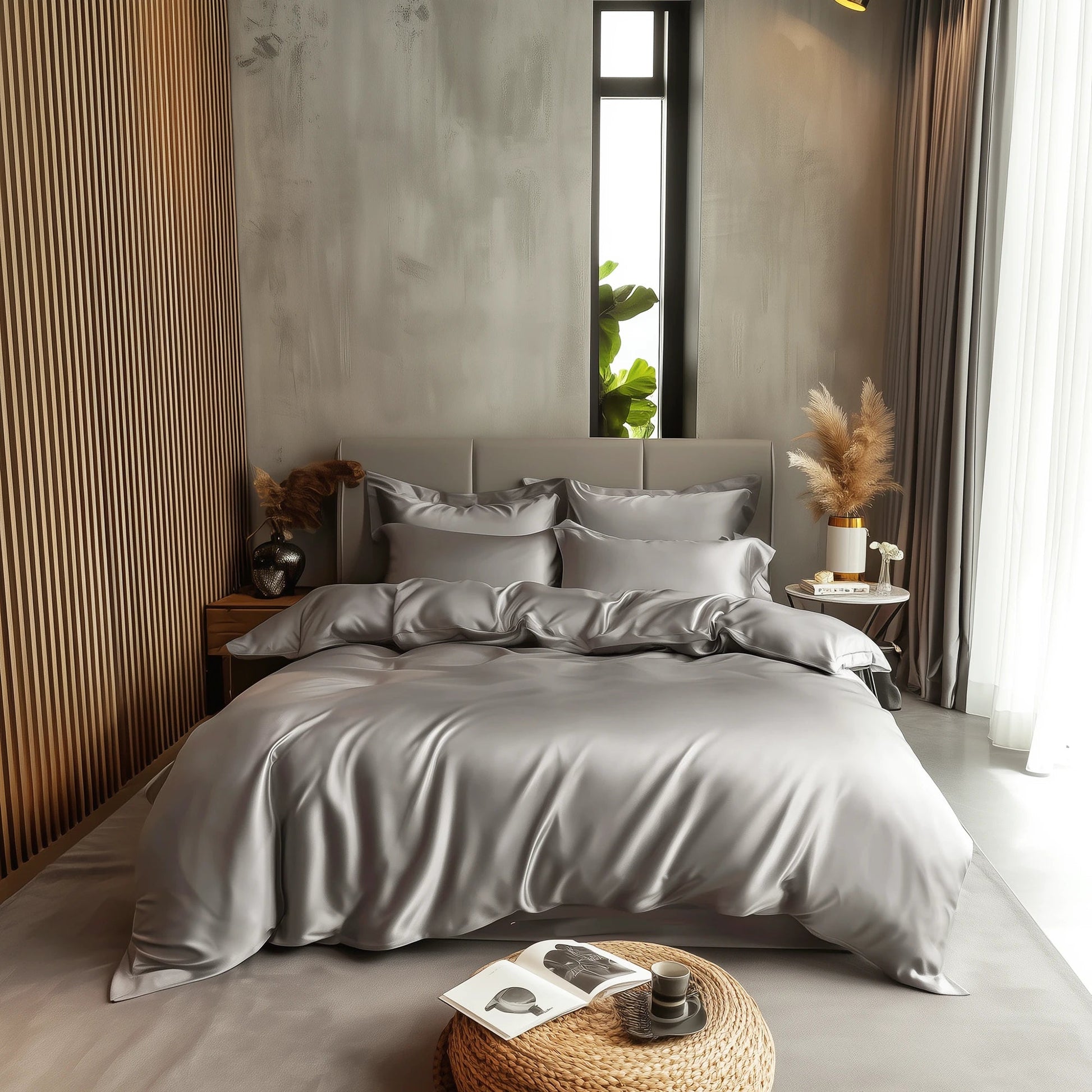 Bambus Sengesett, Grå Bedtime Collection