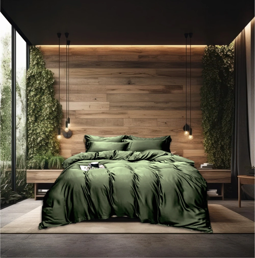 Bambus Hotellputetrekk Grønn 70x100