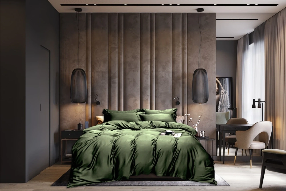 Bambus Laken, Mørk Grønn