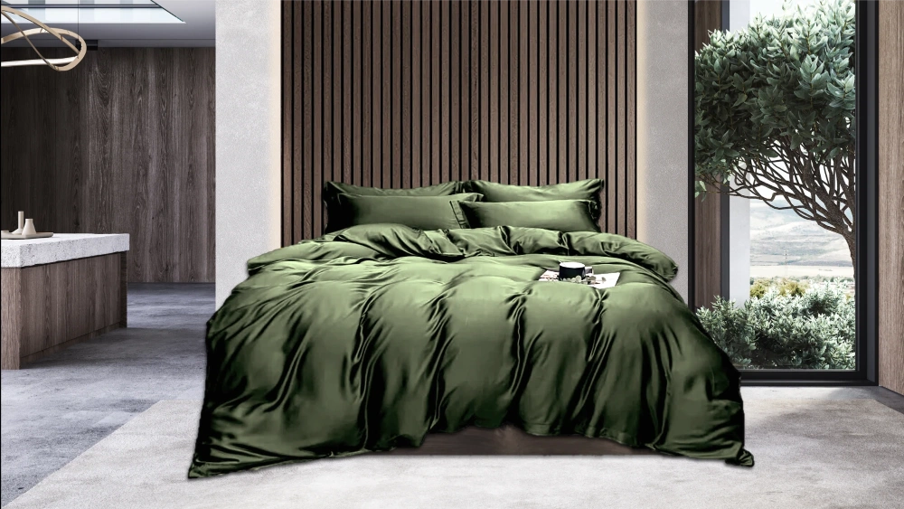 Bambus Putetrekk, Mørk Grønn 50x70