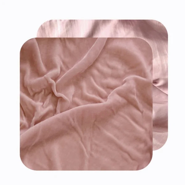 Kimono silkevelour Blush Pink