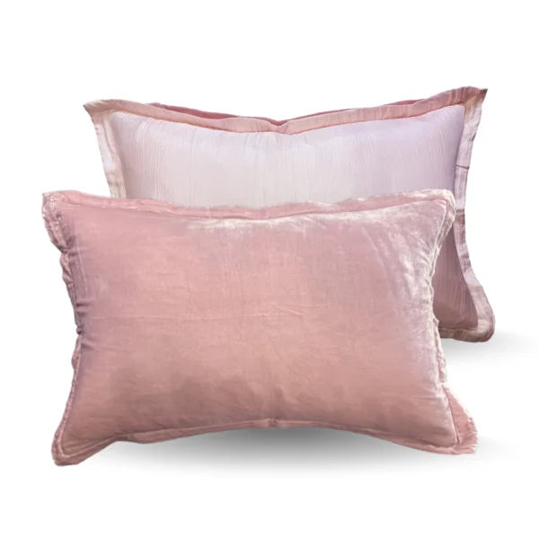 Silkevelour putetrekk Blush Pink 40×60 cm