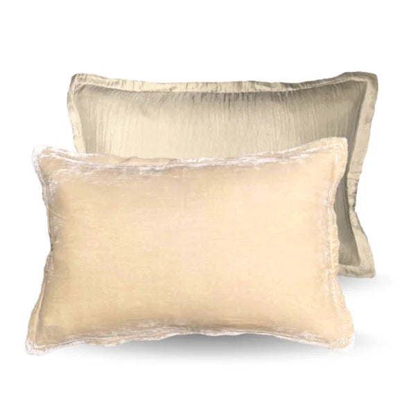 Silkevelour putetrekk Golden Sand 40×60 cm
