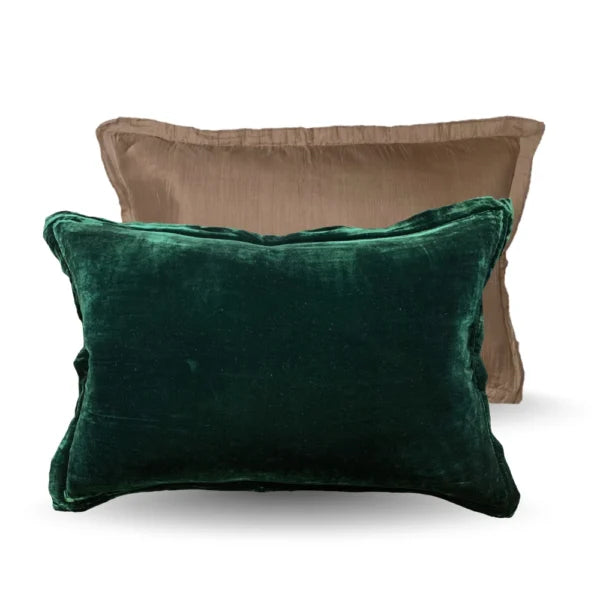 Silkevelour putetrekk Ivy Green 40×60 cm