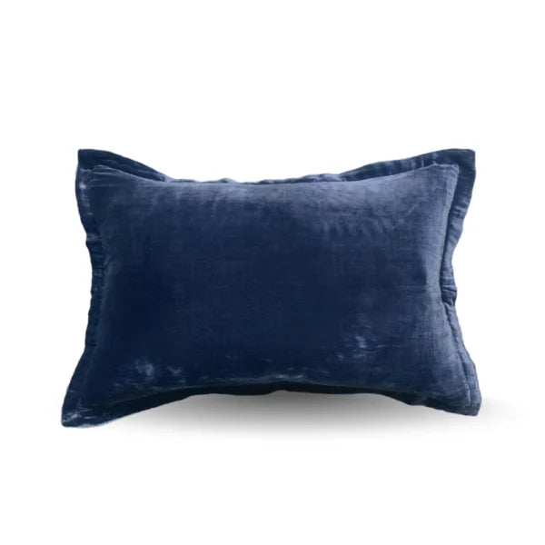 Silkevelour putetrekk Oxford Blue 40×60 cm Bedtime.no.